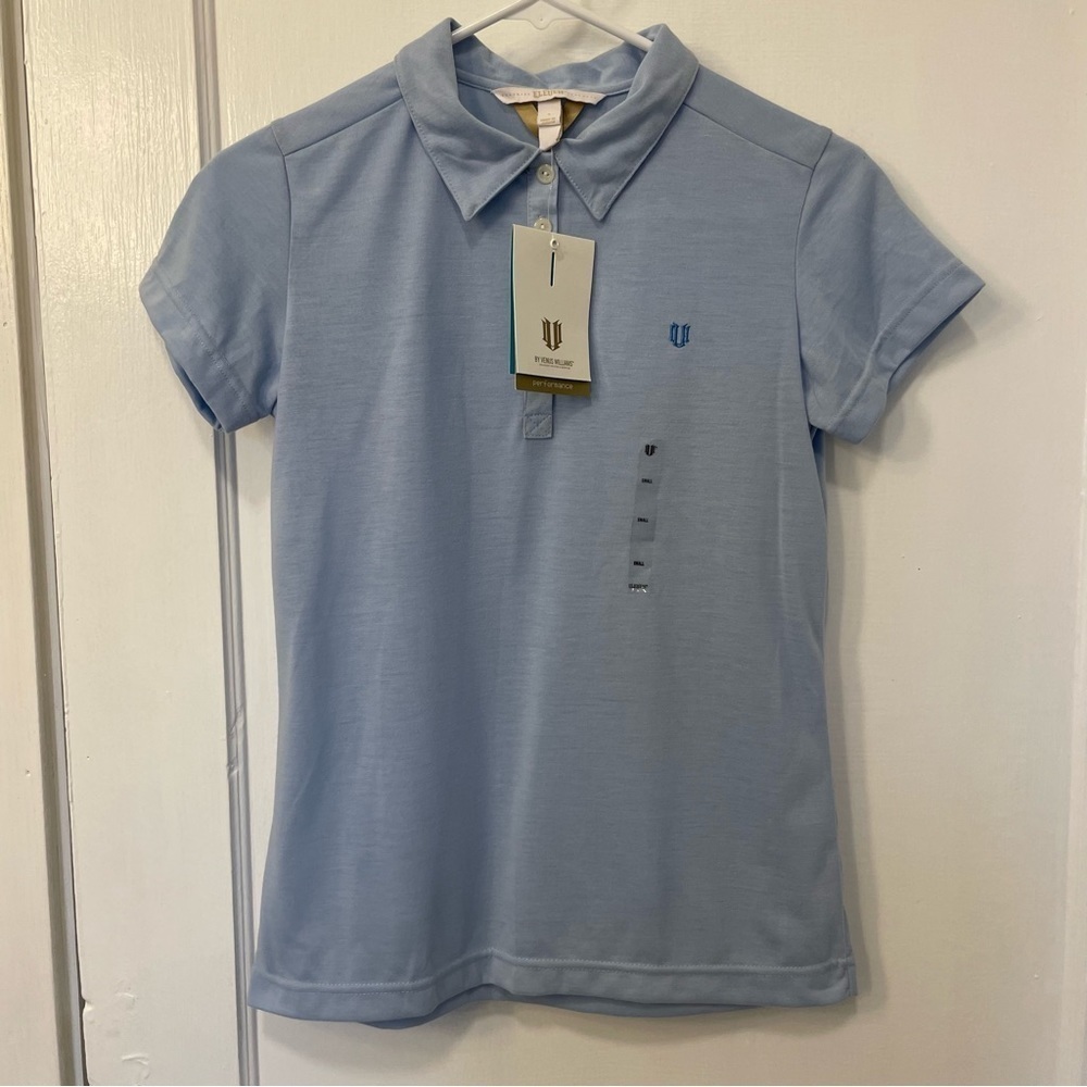 EleVen Performance Polo Light Blue Tennis Golf EleVen By Venus Williams